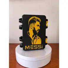 Caixa para 500 Figurinhas Messi, Cristiano Ronaldo,Vini Jr. e Neymar Jr. | Suporte Interno Removível