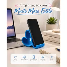 Suporte para Celular Coração Impresso em 3D | Porta Smartphone Decorativo e Compacto