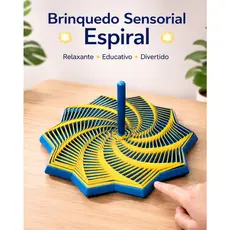 Brinquedo Sensorial Espiral 3D Montessori | Coordenação Motora, Foco e Relaxamento | 17cm