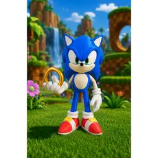 Estátua Sonic em Impressão 3D – 24cm – PLA Premium – Decoração Gamer