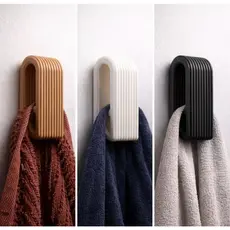 Kit Porta Toalha de Banheiro Suporte de Parede Resistente Fácil Instalação Com 3M