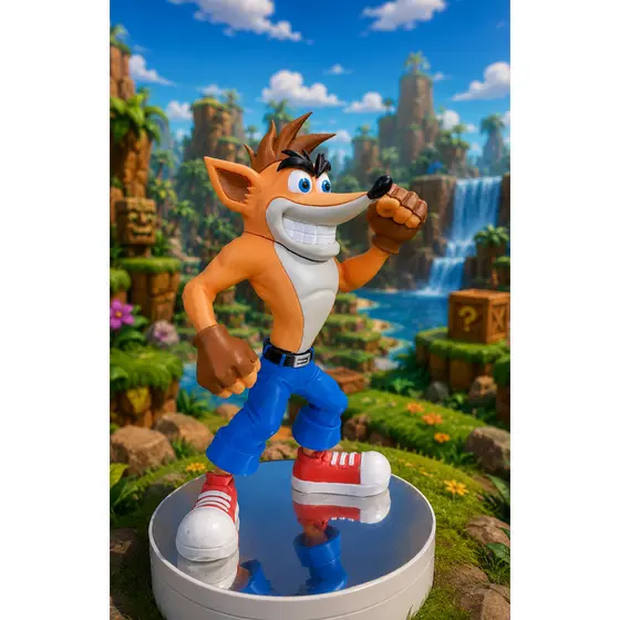 Crash Bandicoot Boneco Decorativo 22cm Colecionável Gamer Geek
