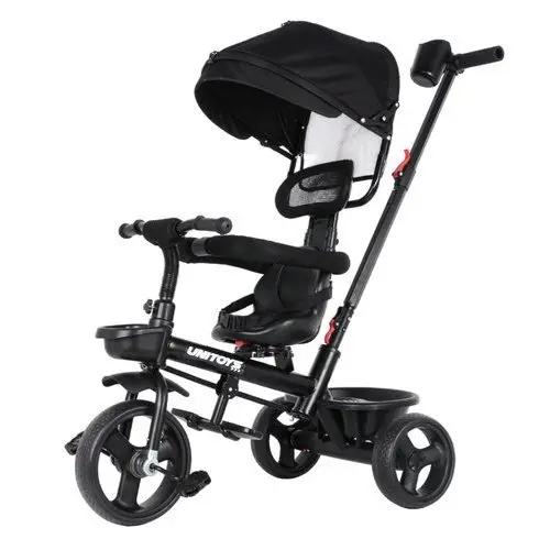 Triciclo Com Empurrador Confort Preto