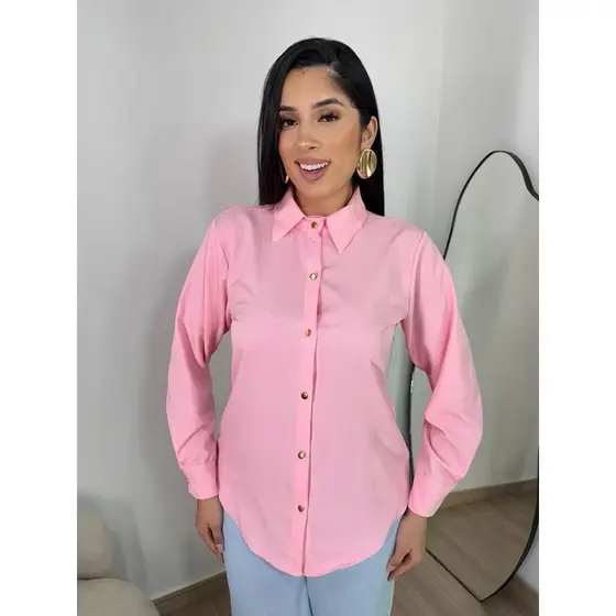 camisa feminina social com manga longa