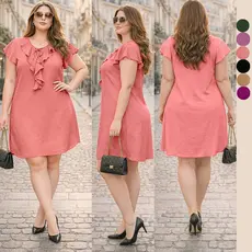 VESTIDO PLUS SIZE FEMININO SOLTINHO CASUAL MODA SOCIAL GRANDE FRESCO VESTIDOS FEMININOS FEMININAS RODADO ELEGANTE FEMINI