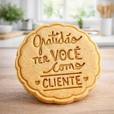 Molde Carimbo para Biscoito, pasta americana, massinha, etc... – Gratidão Ter Você Como Cliente