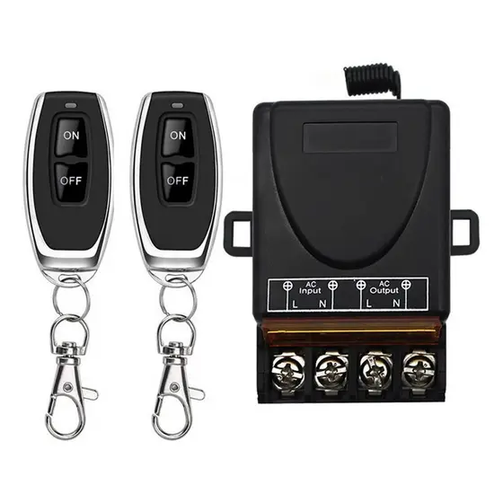 Interruptor De Controle Remoto Sem Fio Int Para Iluminação De Bomba De Motor 220v 1 Canal 433 MHz