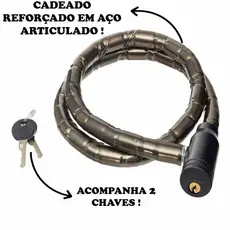 Cadeado Articulado GTA Corrente Grossa Resistente Anti furto Bicicleta Bike Moto Estepe