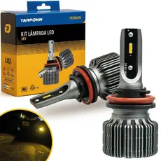 Kit Lâmpada Led Sky H8 H11 40w 8200lm 3000k Amarela 12v Tarponn