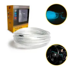 Fita Led Neon 5m Painel Automotivo 12v 0,6w Ice Blue Tarponn