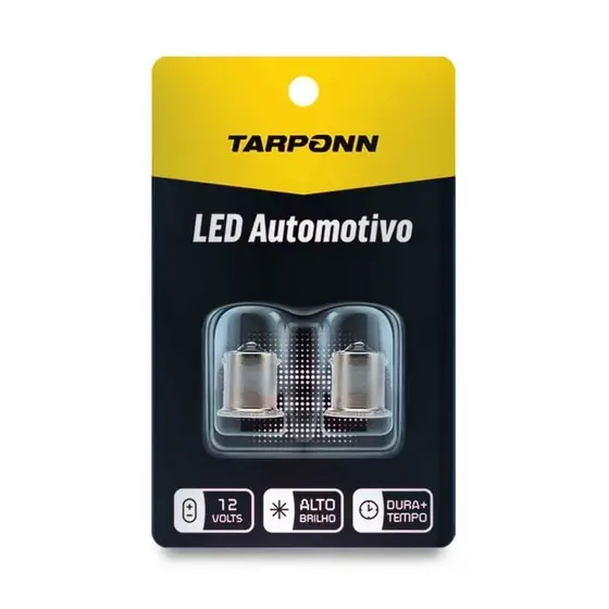 Par Lâmpada Led Ba15s 22 Leds Vermelha 1 Polo 12v Tarponn