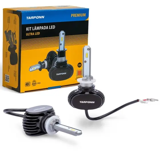 Kit Lâmpada Ultra Led Premium H27 40w 8000lm 6000k Tarponn