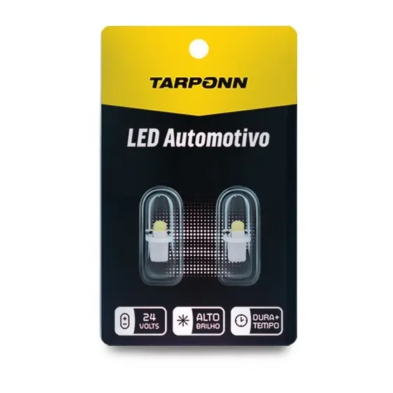 Par Lâmpada Led Pinguinho Soquete T5 24v 6000k Tarponn