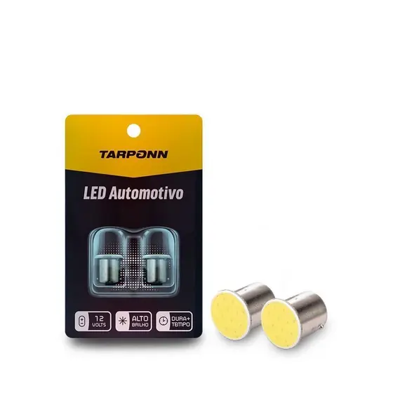 Par Lâmpada Led Ba15s 1 Polo 5 Leds Cob 12v 6000k Tarponn