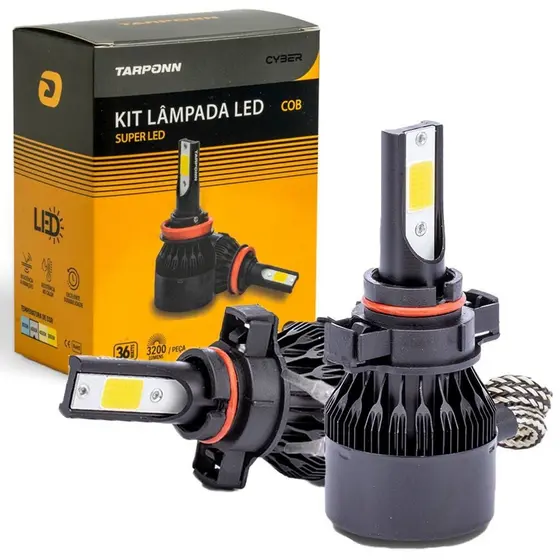 Kit Lâmpada Super Led Cyber H16 36w 6400lm 6000k Tarponn