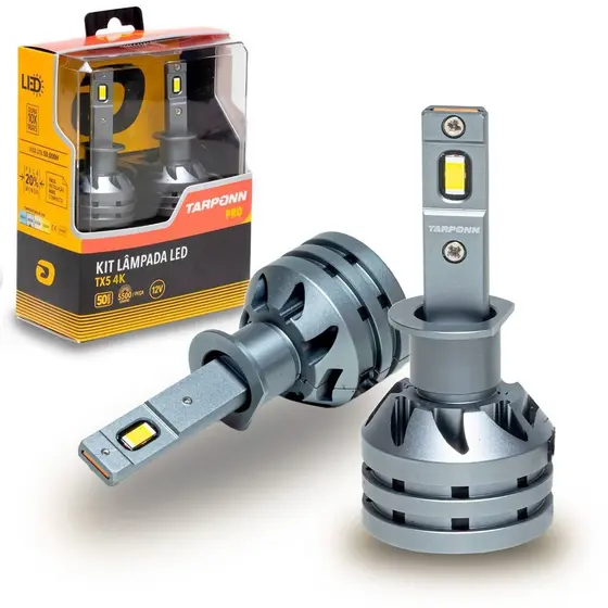 Kit Lâmpada Led Tx5 Pro 4k H1 11000lm Branco Neutro Tarponn