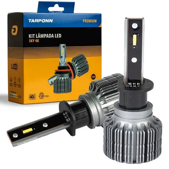 Kit Lâmpada Led Sky H1 40w 4100lm 4k Branco Neutro Tarponn