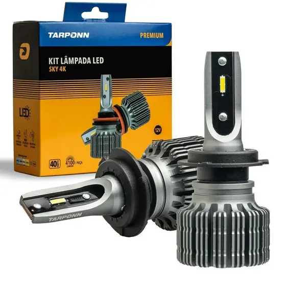 Kit Lâmpada Led Sky H7 40w 8200lm 4k Branco Neutro Tarponn