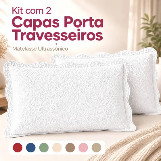 Kit 2 Capas Porta Travesseiro 150 Fios 50x70 Alta Qualidade | Corttex