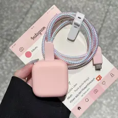 Capa De Silicone Minimalista Para Apple 40W Novo Carregador Cabo De Dados Protetora Proteger Decoração
