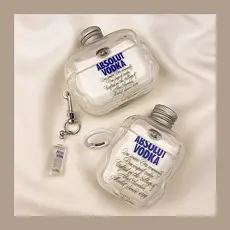 Capa Criativa De Vodka Com Tampa De Garrafa 3D Compatível Apple Airpods Pro3 Pro2 Pro Fones De Ouvido Protetora Para 4 3