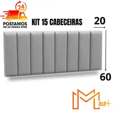 Kit Até 15 Cabeceiras Estofadas Decorativas Autocolantes – Modular 60x20 cm