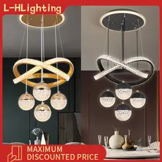 Nova luminária pendente para sala de estar, luminária LED para quartos e luminária para sala de jantar