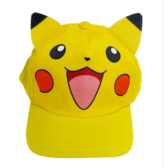 Boné infantil aba reta Pikachu pokemon, Mario, Naruto orelha infantil Para Presente