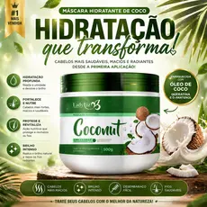 Lady Liz Mascara Hidratante CoconutTratamento Capilar para todos os tipos de cabelos Hidratação