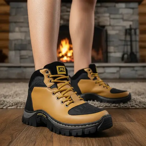 Coturno Motoqueiro Adventure Trilha Reforçado Bota Masculina  Tamanho Especial 38 ao 45