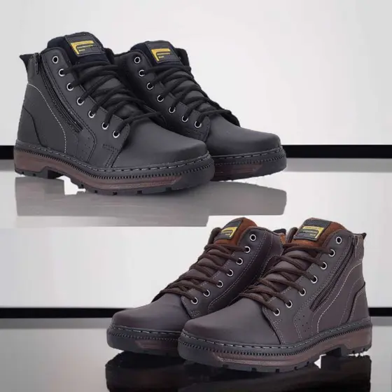 Bota Coturno Zíper Casual Verão Unissex Masculino e Feminino Numeração Especial 34 ao 45