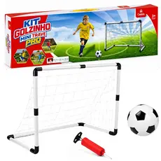 Kit Mini Trave Futebol Infantil Bola e Bomba de Ar - Castela