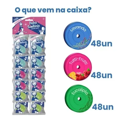 Kit 12 Pedras Sanitárias Dona Bela 22gr Novo Frescor