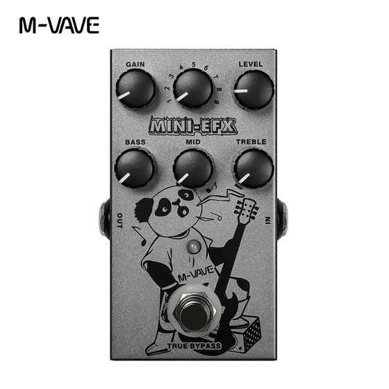 M-VAVE 4 efeitos de overdrive 4 efeitos de distorção Boost 3 Band EQ True Bypass para guitarra elétrica Pedal de