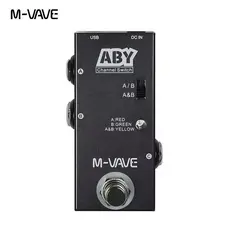 M-VAVE ABY Seletor de linha AB Switch Pedal de efeito para guitarra True Bypass Pedal para guitarra e baixo AB Box - ABY