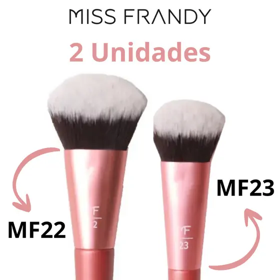 Kit 2 Pinceis MF22 e MF23 Duo Fiber  Linha Squad  - MISS FRANDY