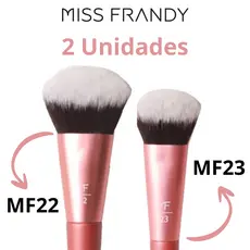 Kit 2 Pinceis MF22 e MF23 Duo Fiber  Linha Squad  - MISS FRANDY