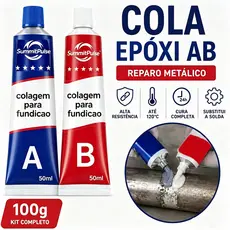 Cola Mágica tipo Quick-Drying AB Adesivo de Ferro Fundido Metálico, Cola de Solda a Frio, Pode Substituir Soldagem