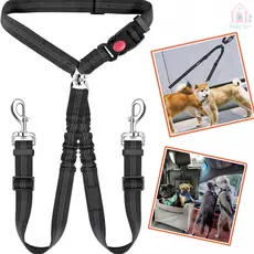 2 em 1 Cinta De Seguranca Para Coleira Pet Cachorro Passeio Carros