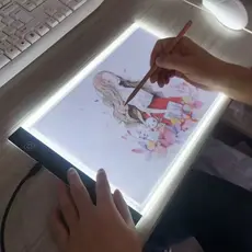 Mesa De Led Luz Branco Desenho Transposição A4 Profissional