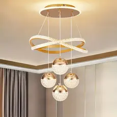 Lustre De Teto Nórdico De Luxo Alto Brilho Para Bar De Jantar Loja De Lustre Sala De Jantar 3 Cores 110V-220V