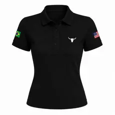 Camisa Polo Feminina Boi Feita em Piquet