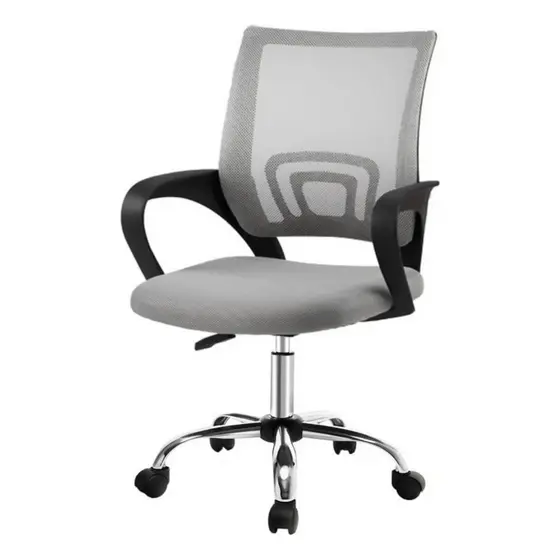 Cadeira Escritório Ergonômica Home Office Stoel Start Cinza Confortável Apoio Lombar Mesh