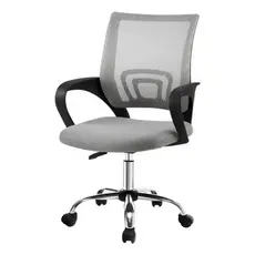 Cadeira Escritório Ergonômica Home Office Stoel Start Cinza Confortável Apoio Lombar Mesh