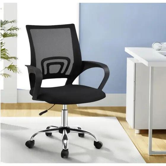 Cadeira Ergonômica Escritório Home Office Stoel Start Preta Confortável Apoio Lombar Mesh