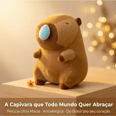 Pelúcia Capivara Macia Abraçável Infantil l com Função de Puxar e Antialérgica