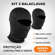 Kit 2 Touca Ninja Balaclava Toca UV+50 Proteção Solar Térmica Motoqueiro Motoboy touca preta