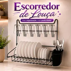 Escorredor De Louça Dobravel Suspenso Compacto Resistente Retrátil Parede