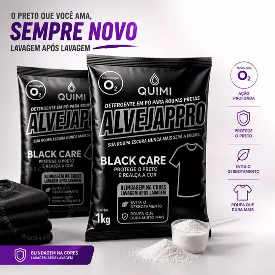 Percarbonato de Sódio Roupa Preta Black Protege Realça Evita Desbotamento Removedor de Mancha 1kg