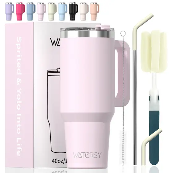 Garrafa Térmica 1182ml Aço Inoxidável com 2 Tapas Stanl-ey Copo de Água Portátil para Academia e Viagem